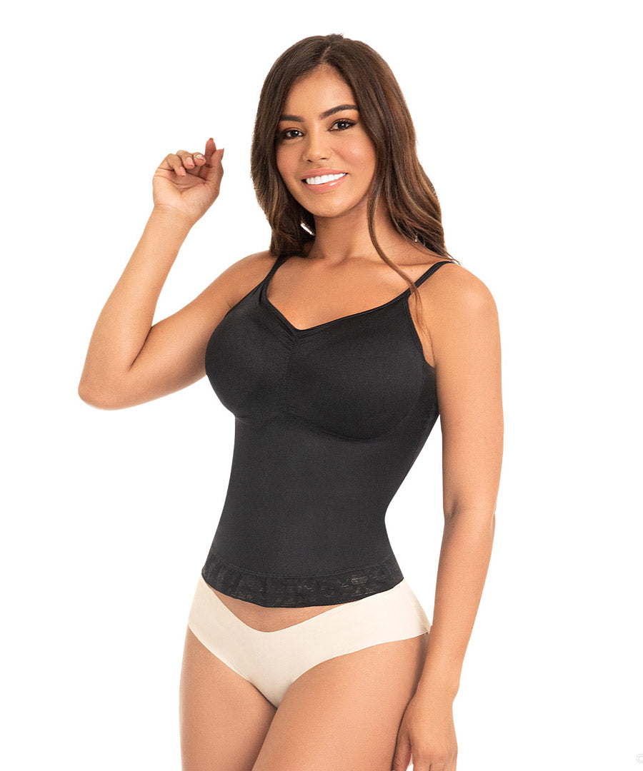 Blusa básica con tiras ajustables BL0230 de Fajas M&D