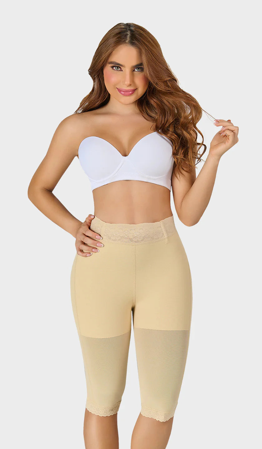 Short largo postquirúrgico de talle alto, STA0323 de Fajas M&D®