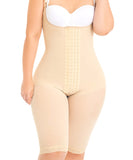 Faja larga, espalda cubierta, tanga inferior, 4 broches F0080 de Fajas M&D®