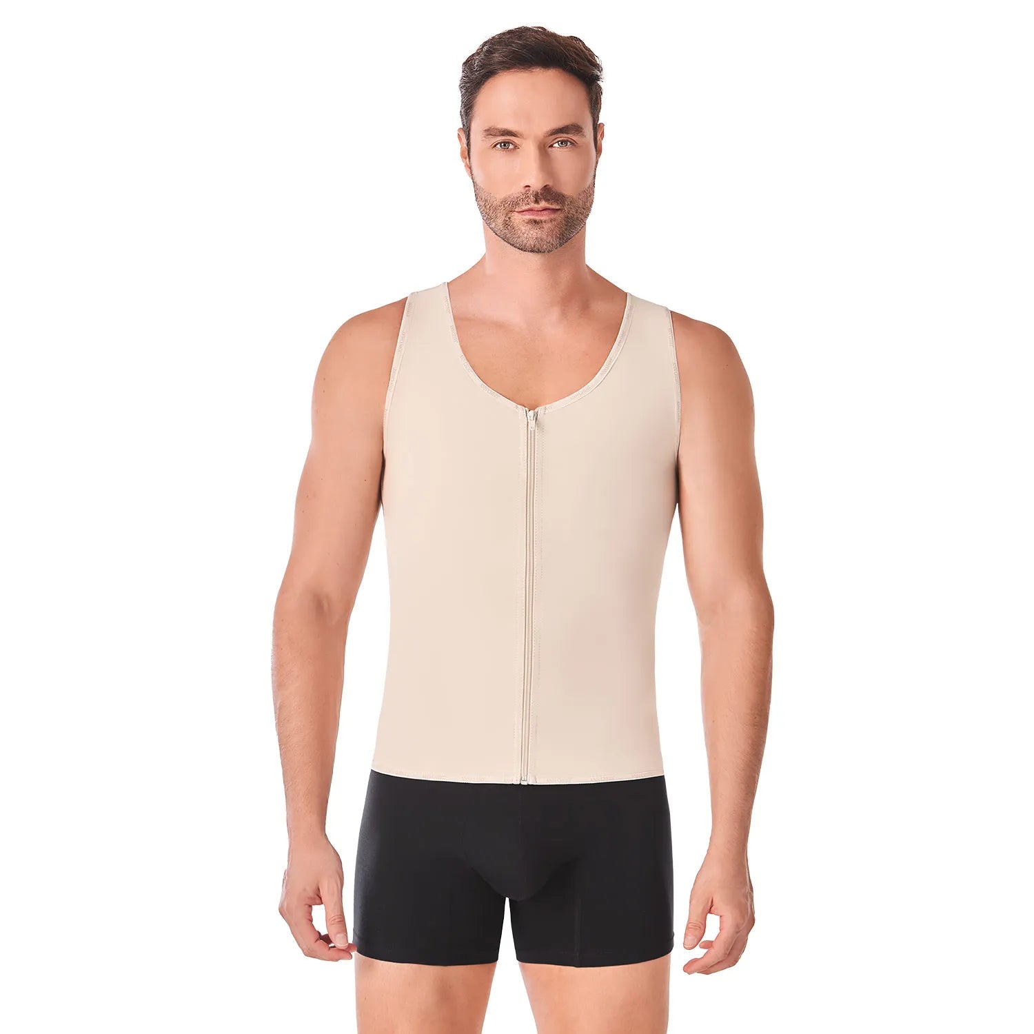 Faja masculina tipo chaleco con control abdomen y soporte lumbar – Ann Chery 2034