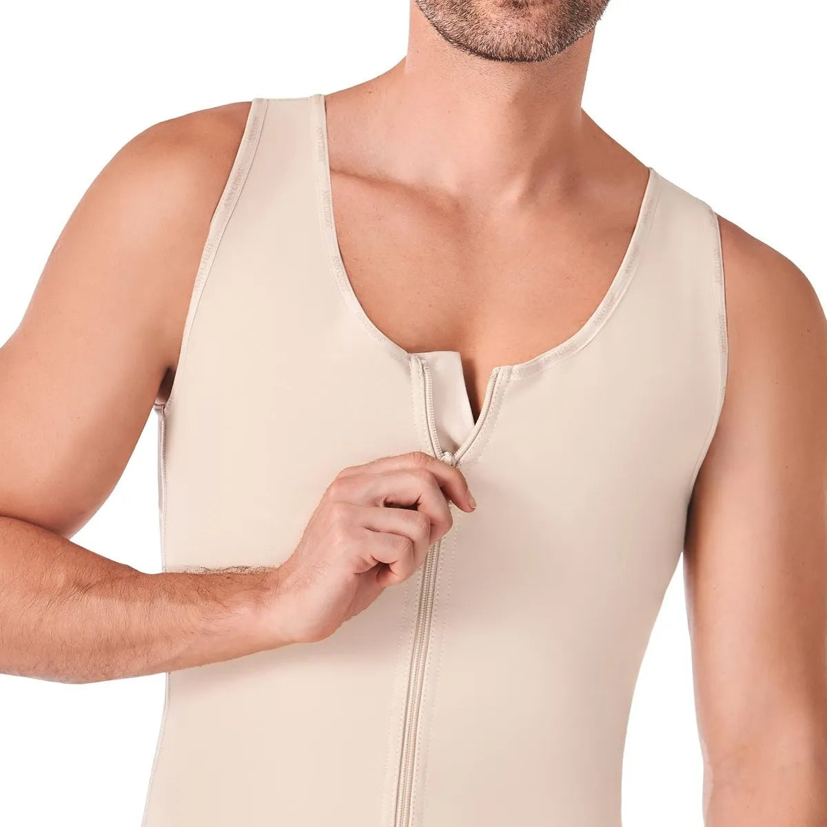 Faja masculina tipo chaleco con control abdomen y soporte lumbar – Ann Chery 2034