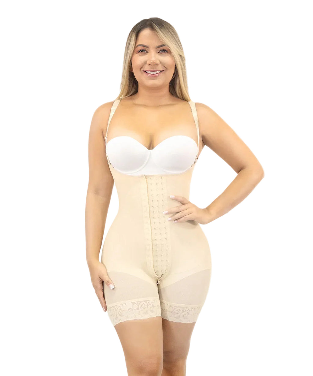 Faja corta con refuerzo abdominal F00463 de Fajas M&D®