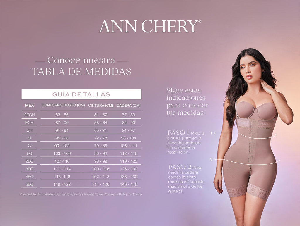 Cinturilla de látex 3 broches para moldear cintura tipo reloj de arena – Ann Chery 5280